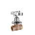 Brass Globe Valve (Chrome - Plated Cross Handle, 1/2 Mark)